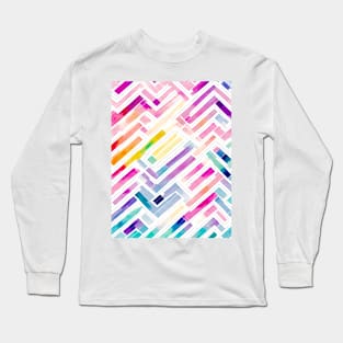 Boho Herringbone abstract Long Sleeve T-Shirt